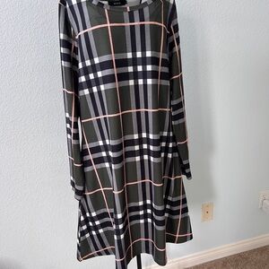 Plaid Long Sleeve Dress